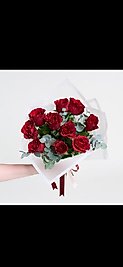 10'lu canlı kırmızı gül