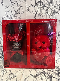 Yapay Gül & Ayıcık Kutusu