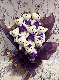 9'lu köpük ayıcık buketi