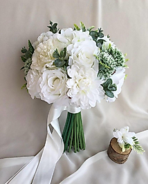 Yapay Gül & Krizantem El buketi