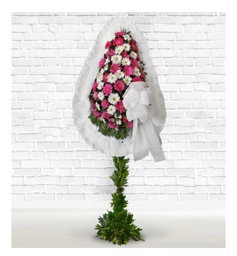 Renkli Gerbera Çelenk