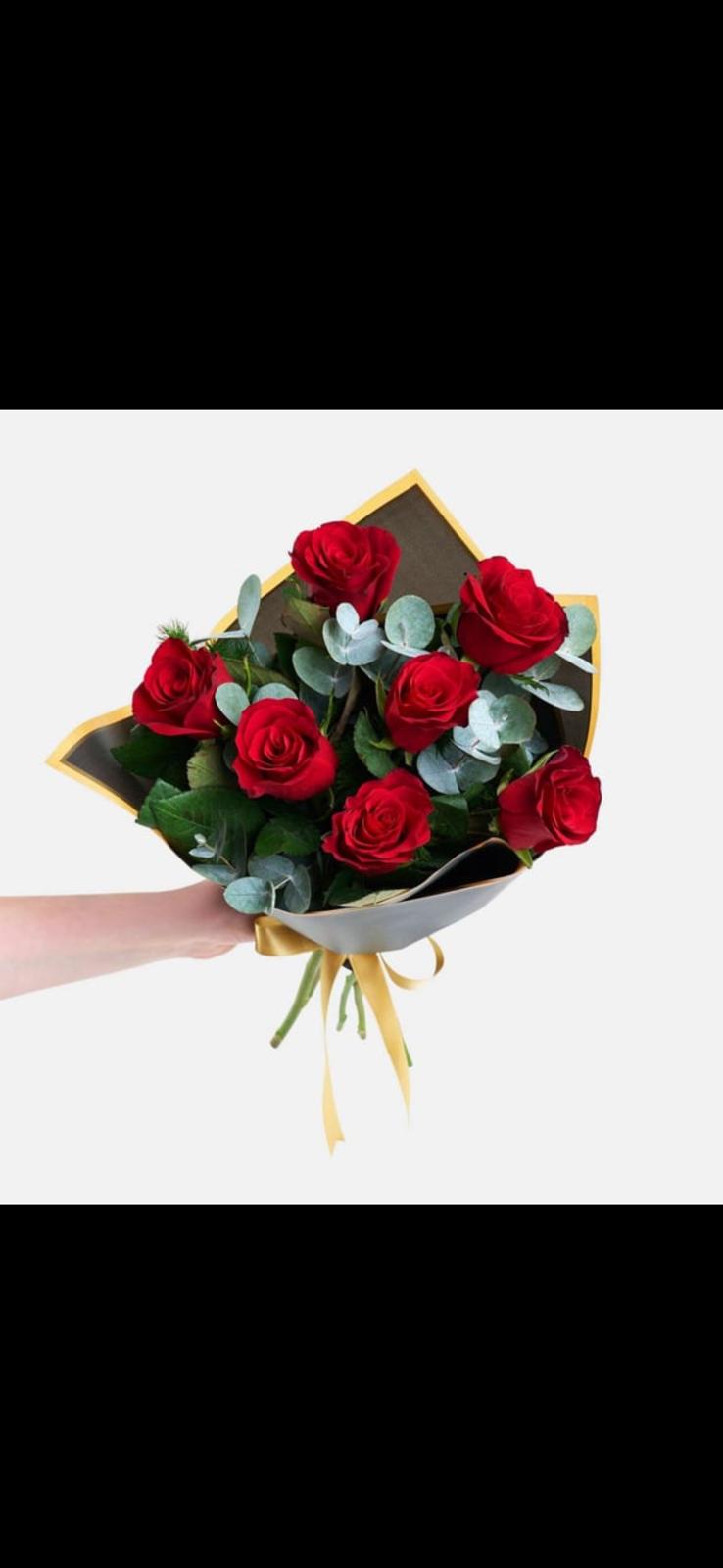 7'li kırmızı gül buketi